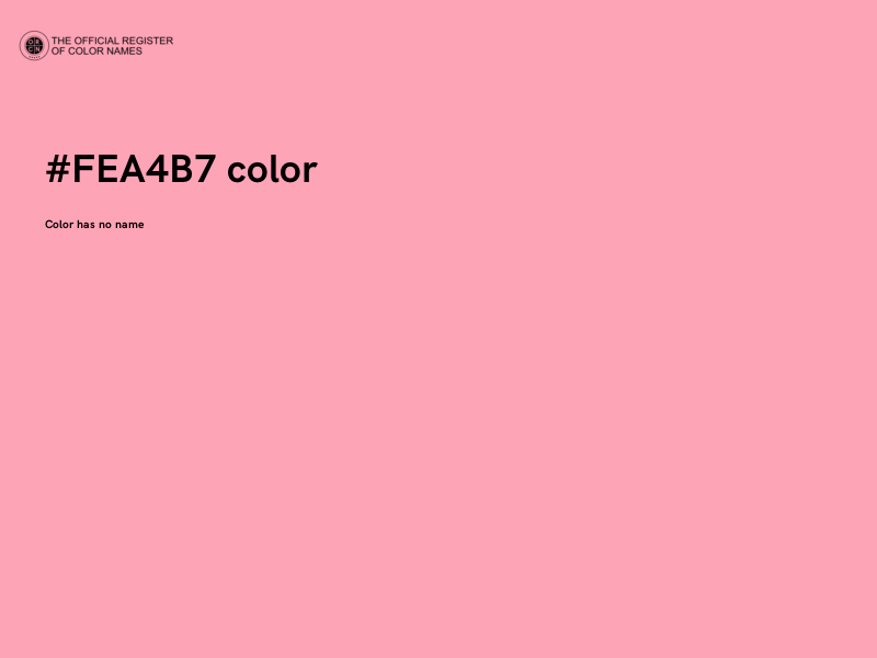 #FEA4B7 color image
