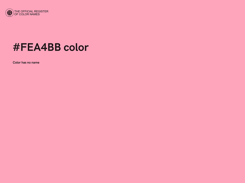 #FEA4BB color image