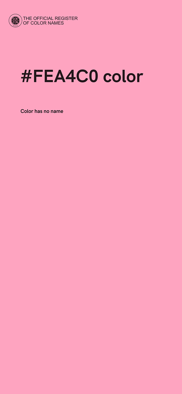 #FEA4C0 color image