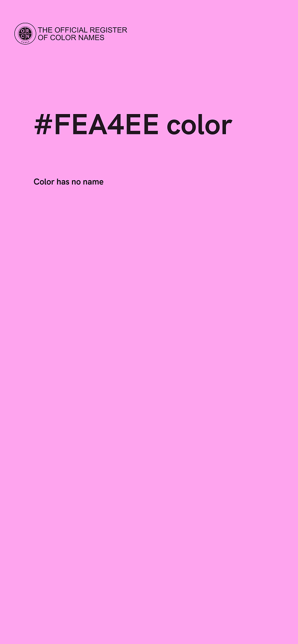 #FEA4EE color image