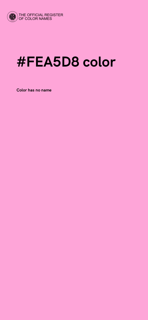 #FEA5D8 color image