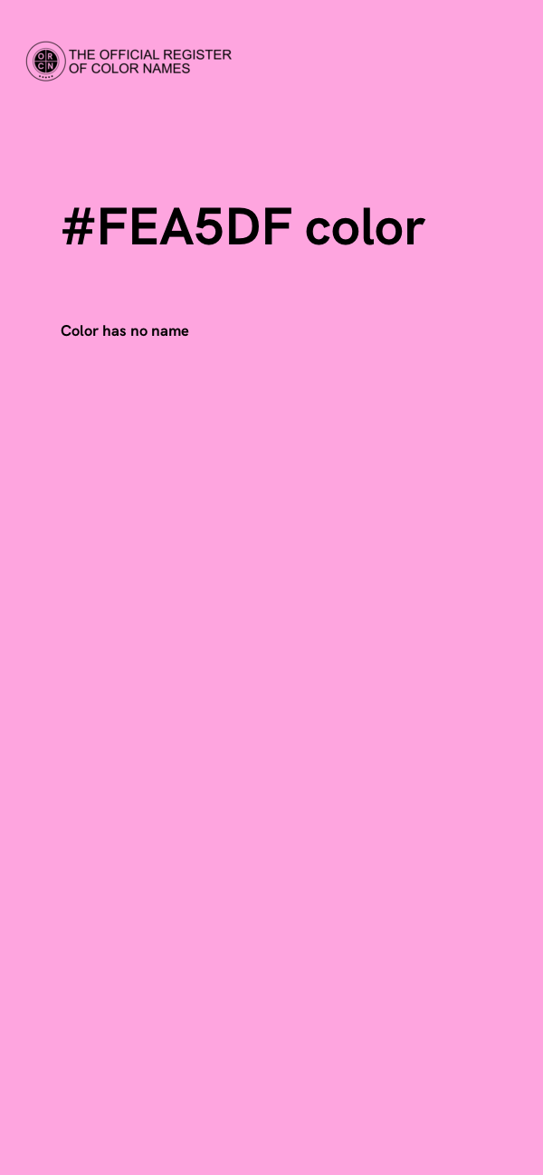 #FEA5DF color image