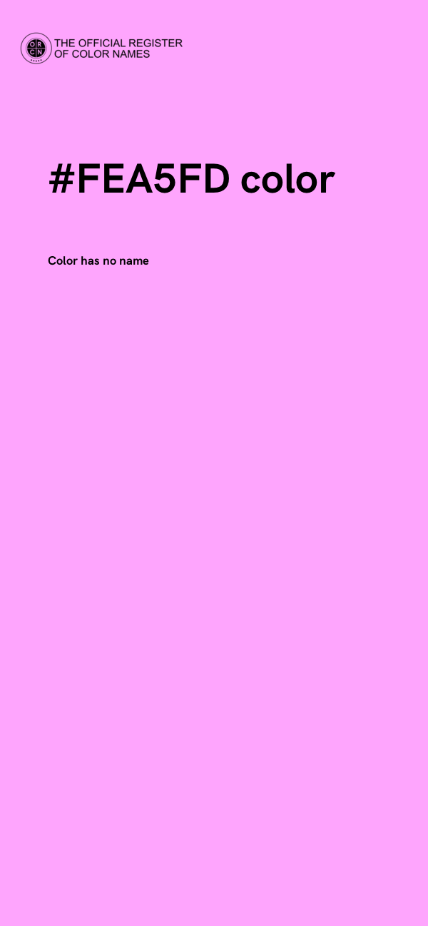 #FEA5FD color image