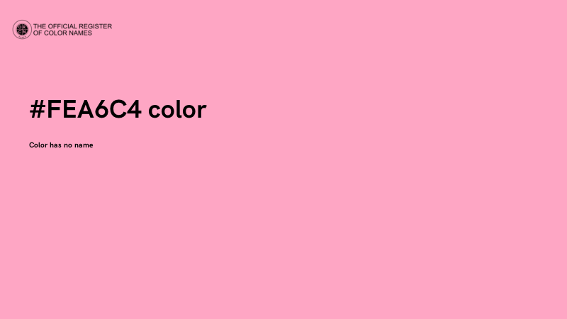 #FEA6C4 color image