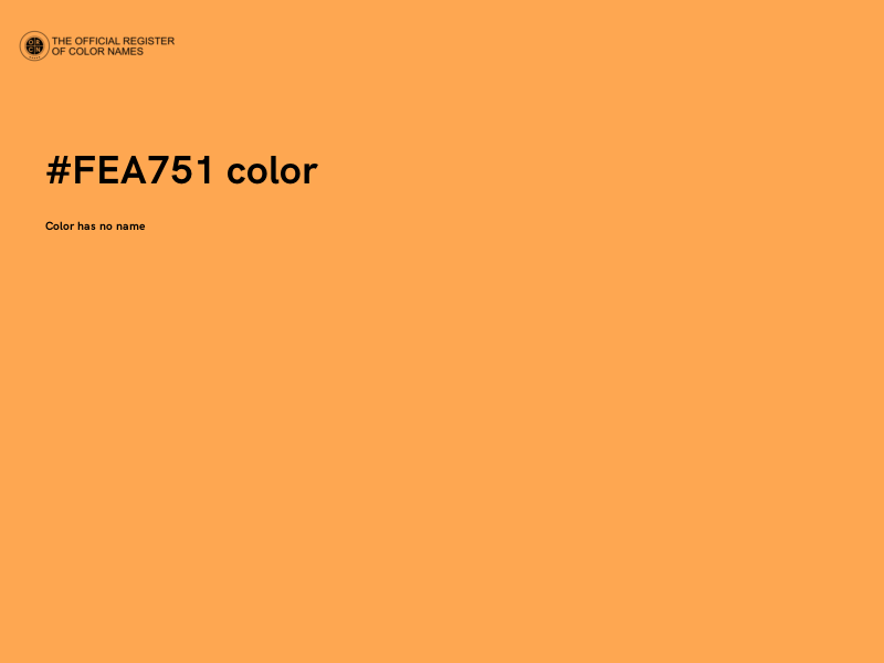 #FEA751 color image