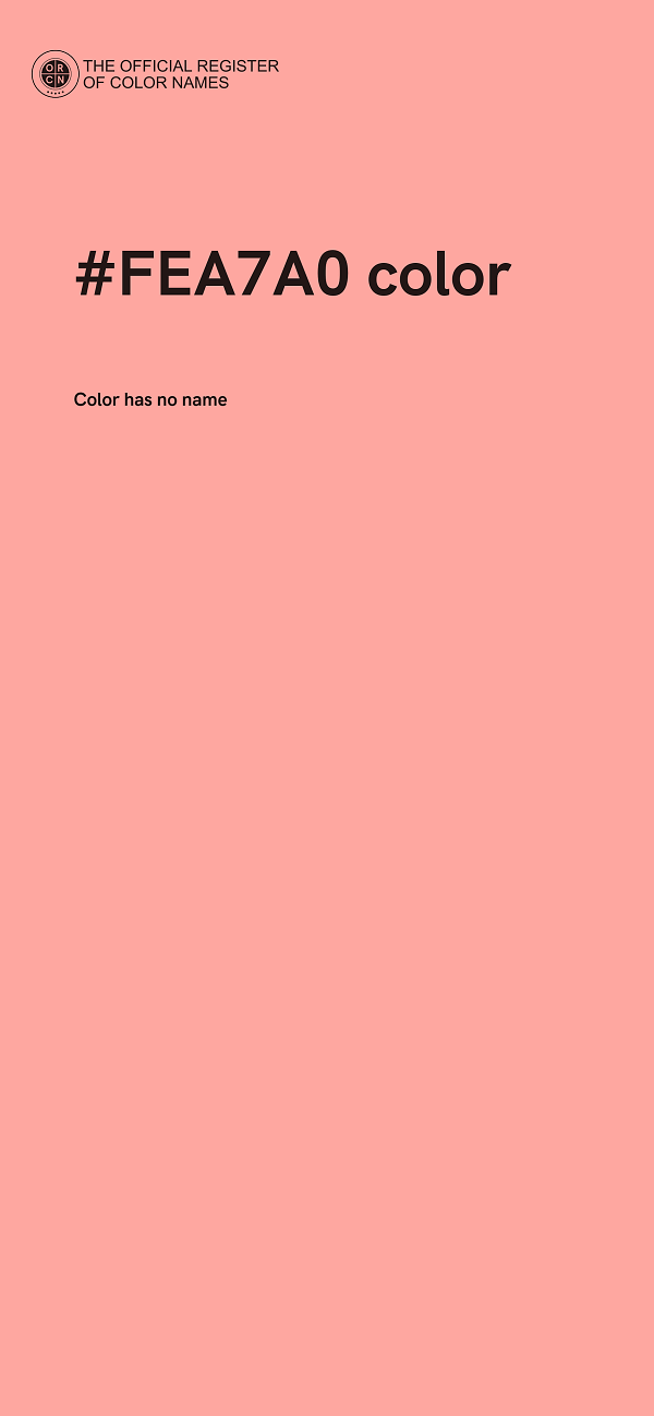 #FEA7A0 color image