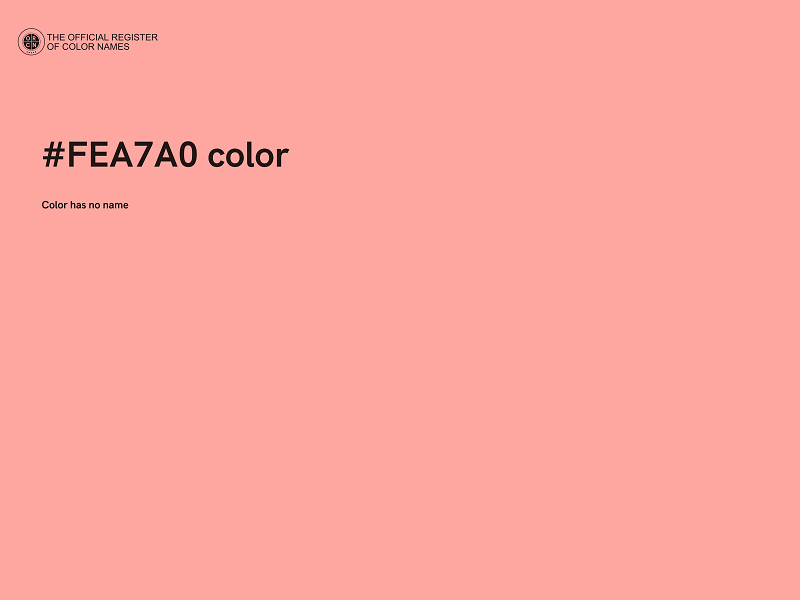 #FEA7A0 color image