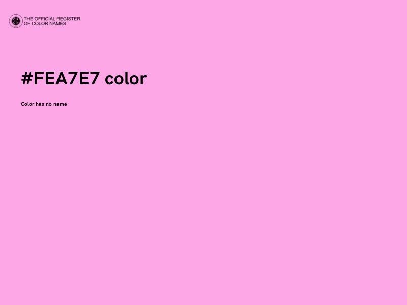 #FEA7E7 color image