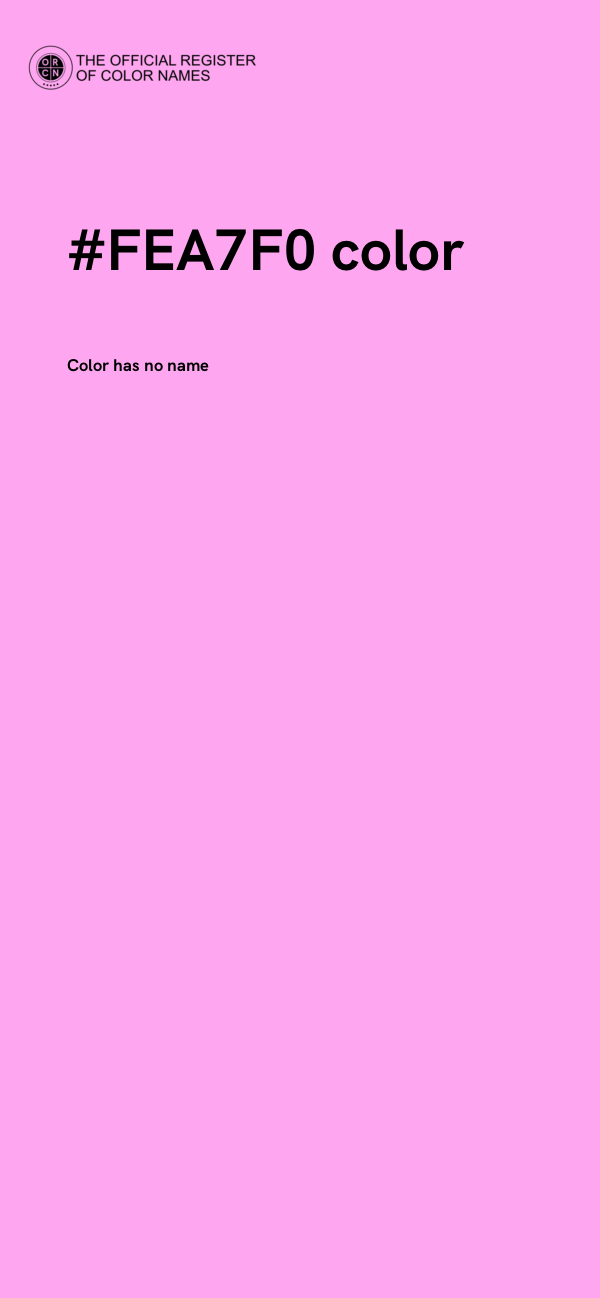 #FEA7F0 color image
