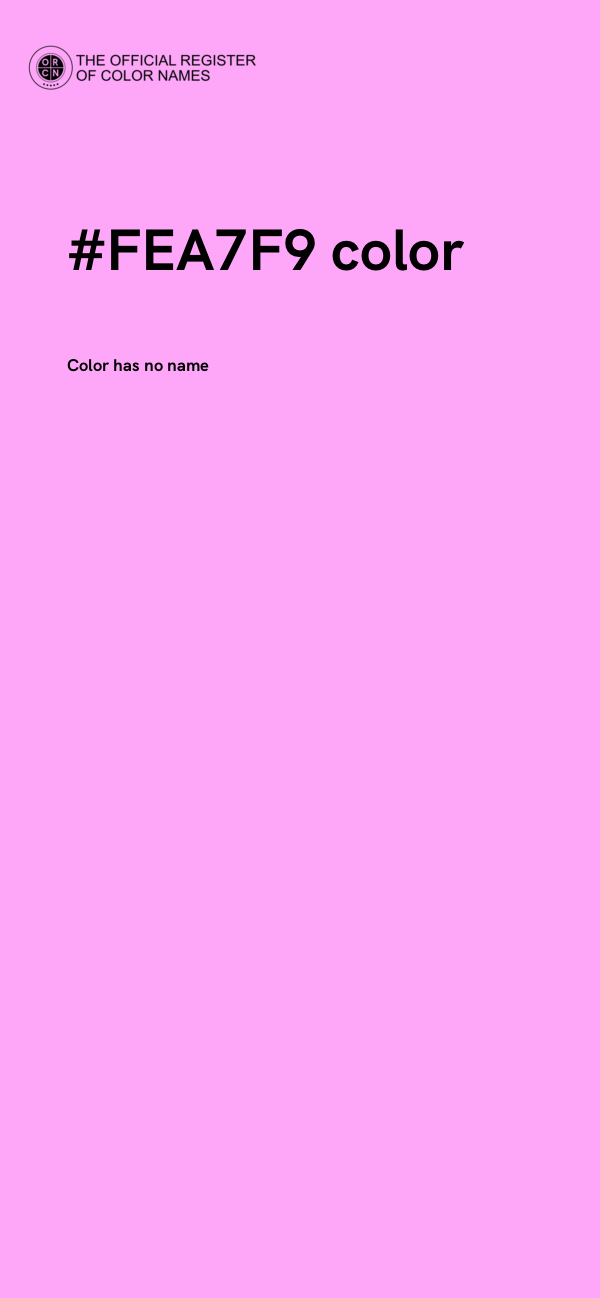 #FEA7F9 color image