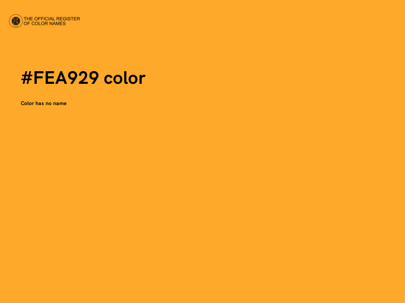 #FEA929 color image