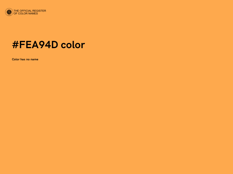 #FEA94D color image