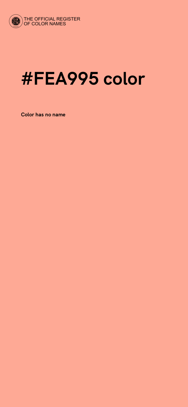 #FEA995 color image