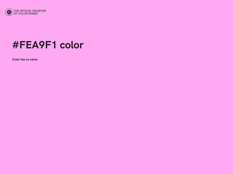 #FEA9F1 color image