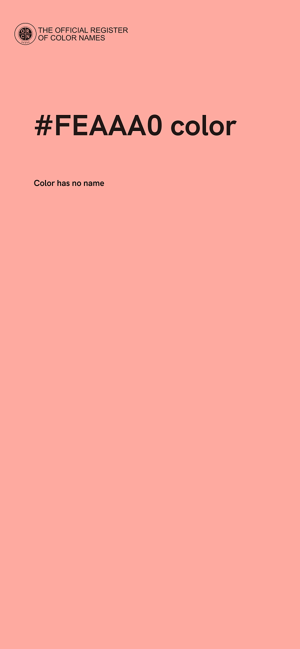 #FEAAA0 color image