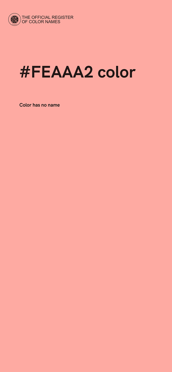 #FEAAA2 color image