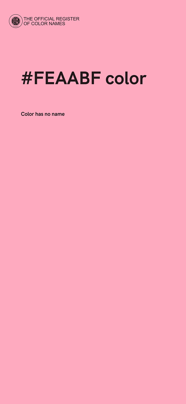 #FEAABF color image