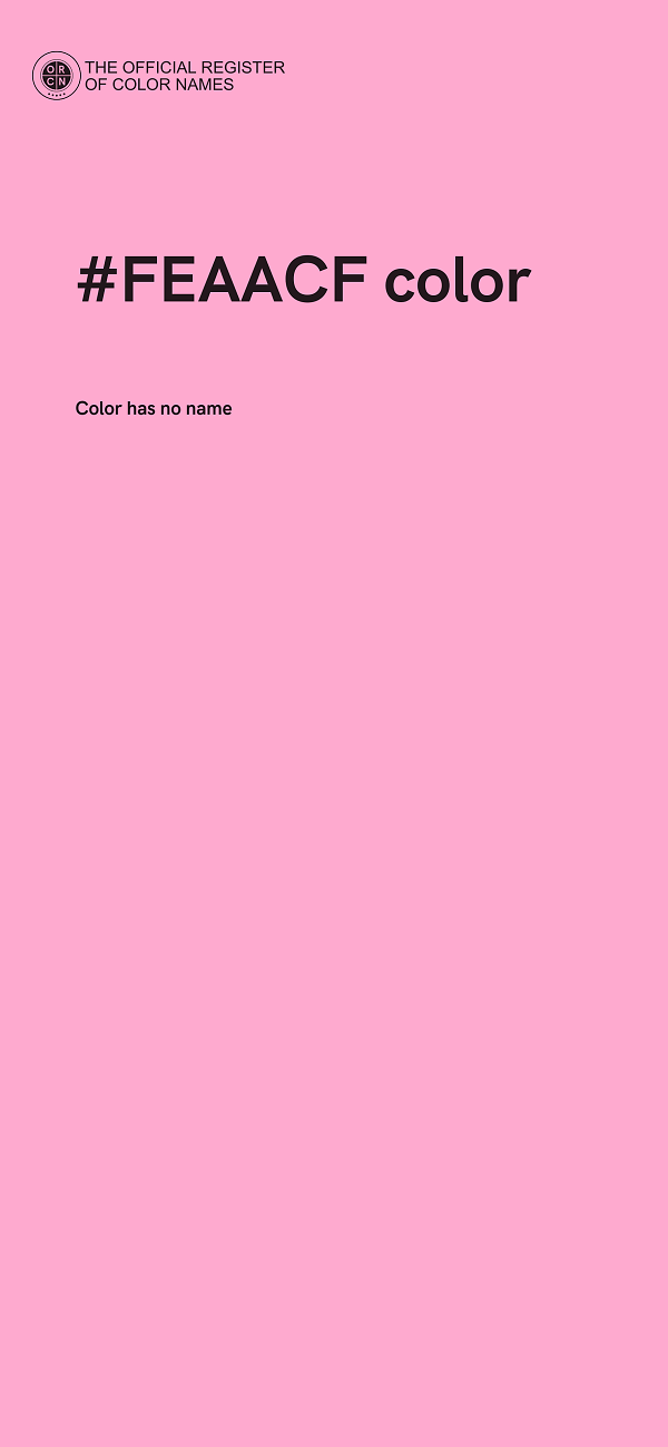 #FEAACF color image