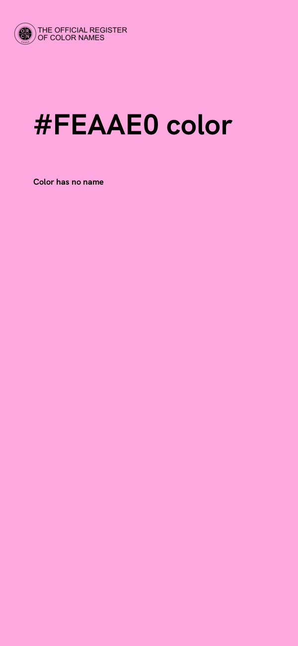 #FEAAE0 color image