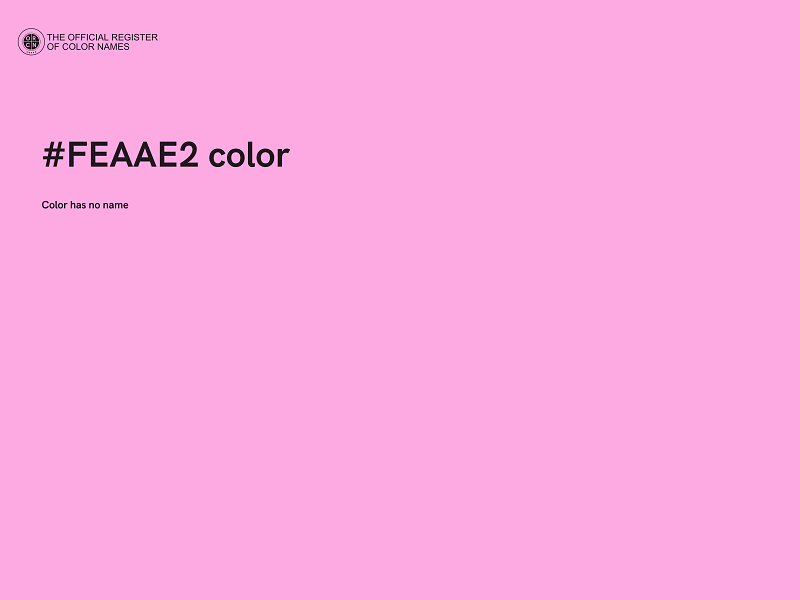 #FEAAE2 color image