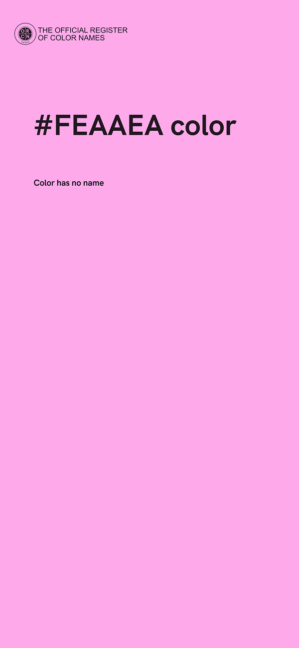 #FEAAEA color image