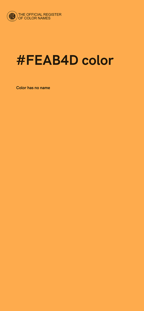 #FEAB4D color image