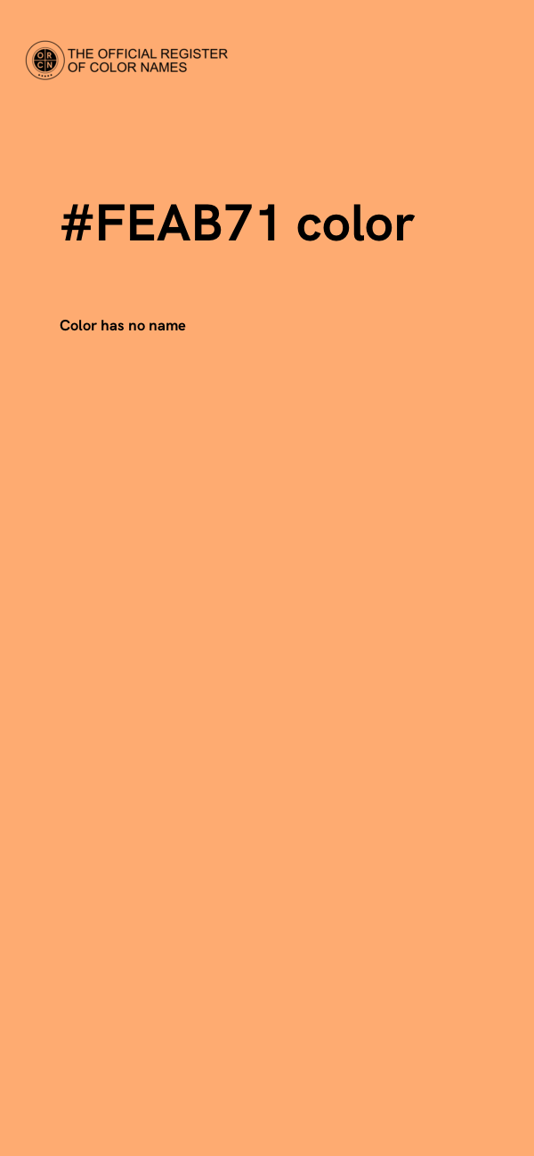#FEAB71 color image