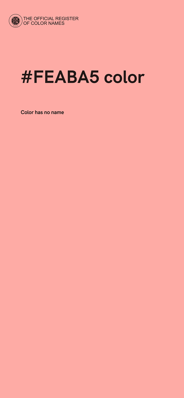 #FEABA5 color image