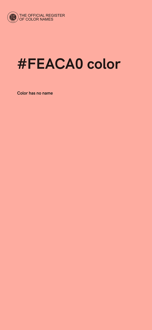 #FEACA0 color image