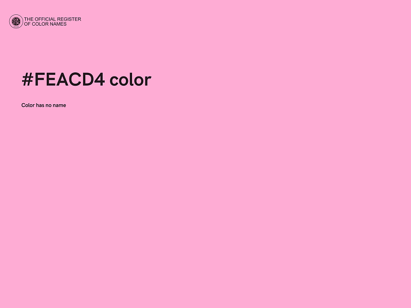 #FEACD4 color image