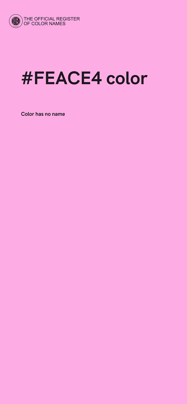#FEACE4 color image