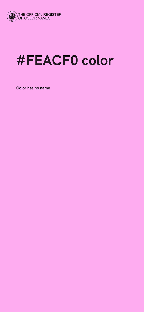#FEACF0 color image