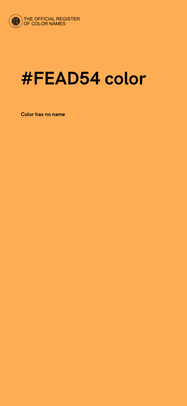 #FEAD54 color image