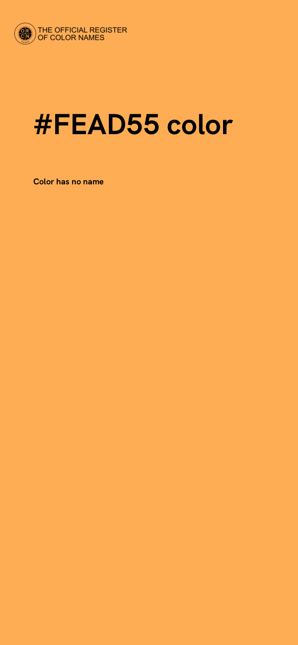 #FEAD55 color image