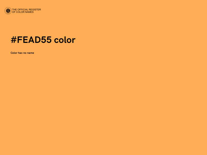#FEAD55 color image