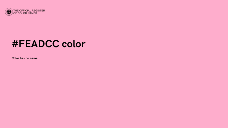 #FEADCC color image