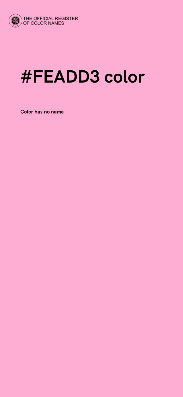 #FEADD3 color image