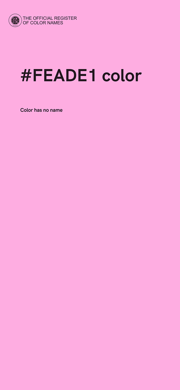 #FEADE1 color image