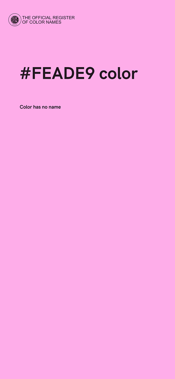 #FEADE9 color image