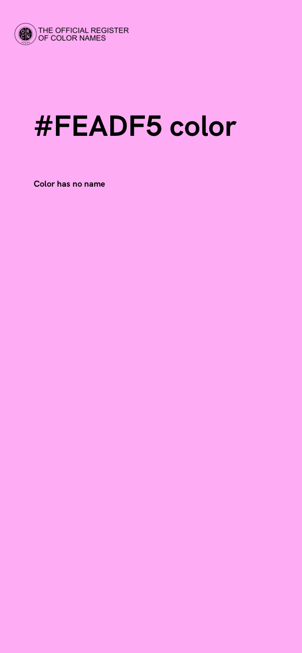 #FEADF5 color image