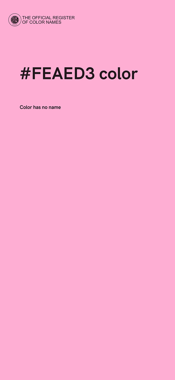 #FEAED3 color image