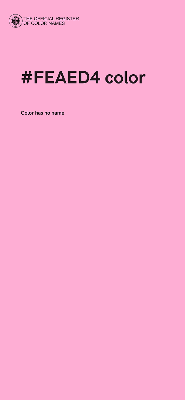 #FEAED4 color image
