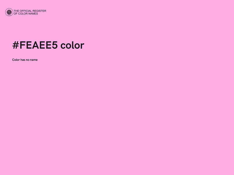 #FEAEE5 color image