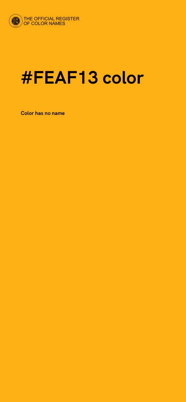 #FEAF13 color image