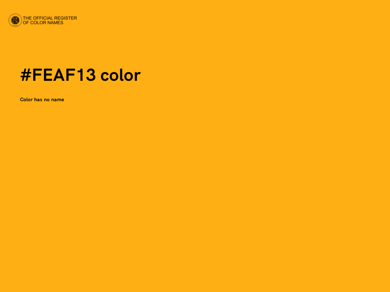#FEAF13 color image