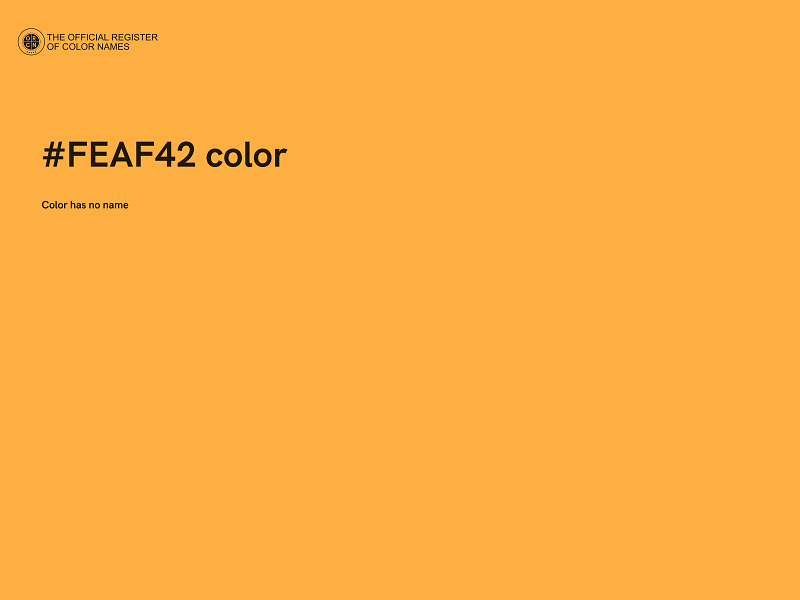 #FEAF42 color image