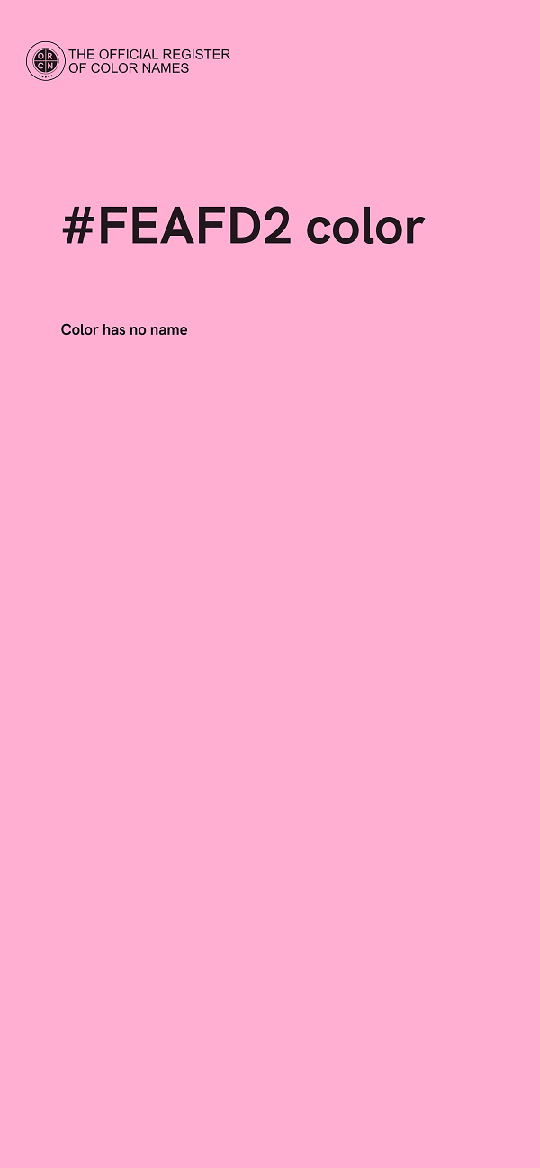 #FEAFD2 color image
