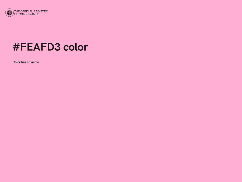 #FEAFD3 color image