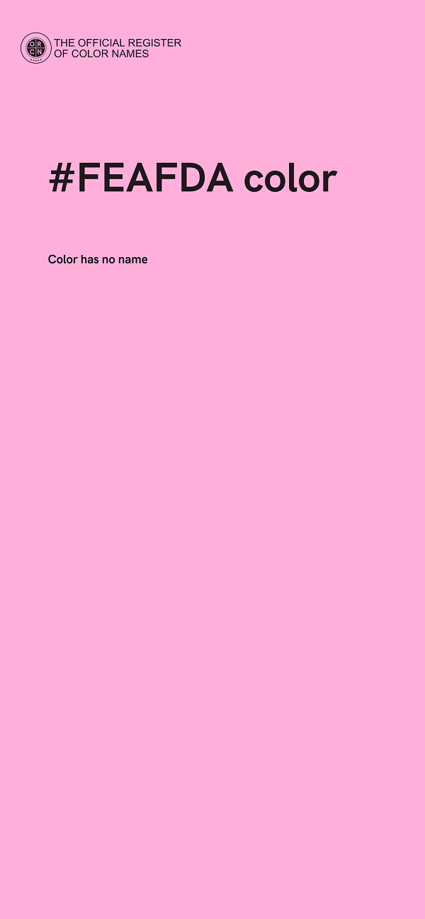 #FEAFDA color image