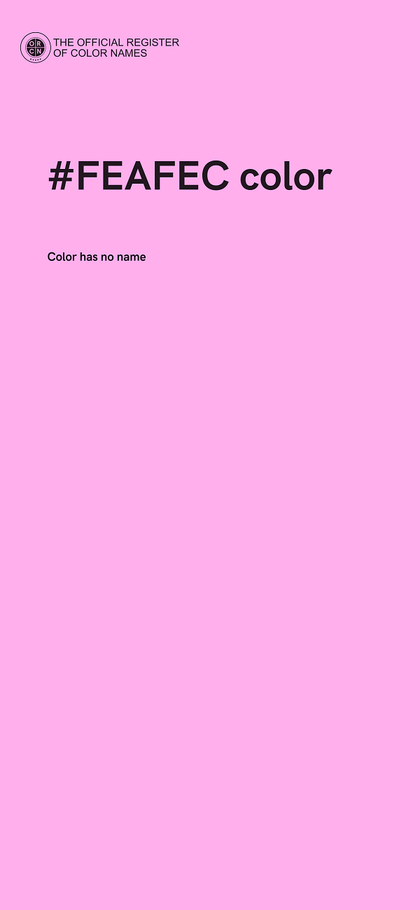 #FEAFEC color image